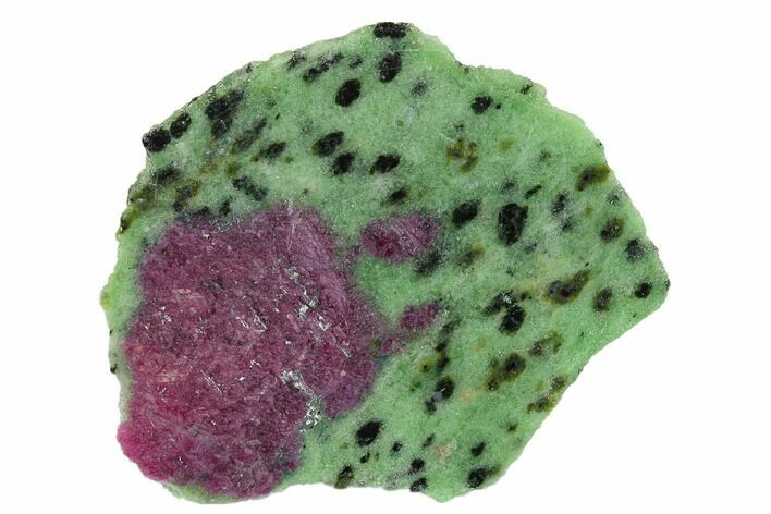 Polished Ruby In Zoisite Section - Tanzania #131383